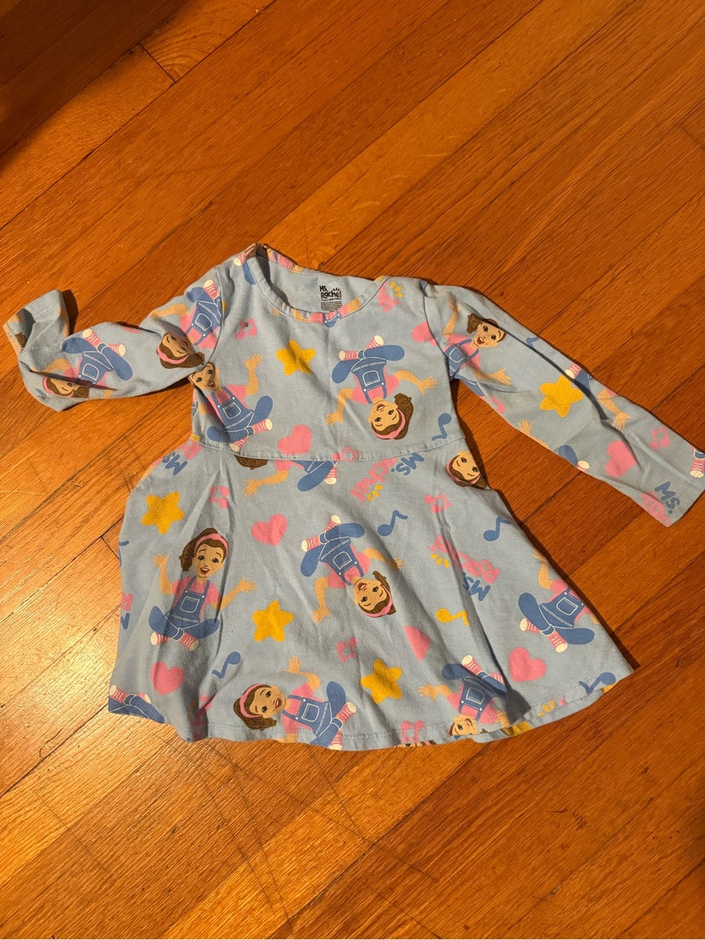 Toddler Light Blue Ms Rachel Print Long-Sleeve Dress - 2T